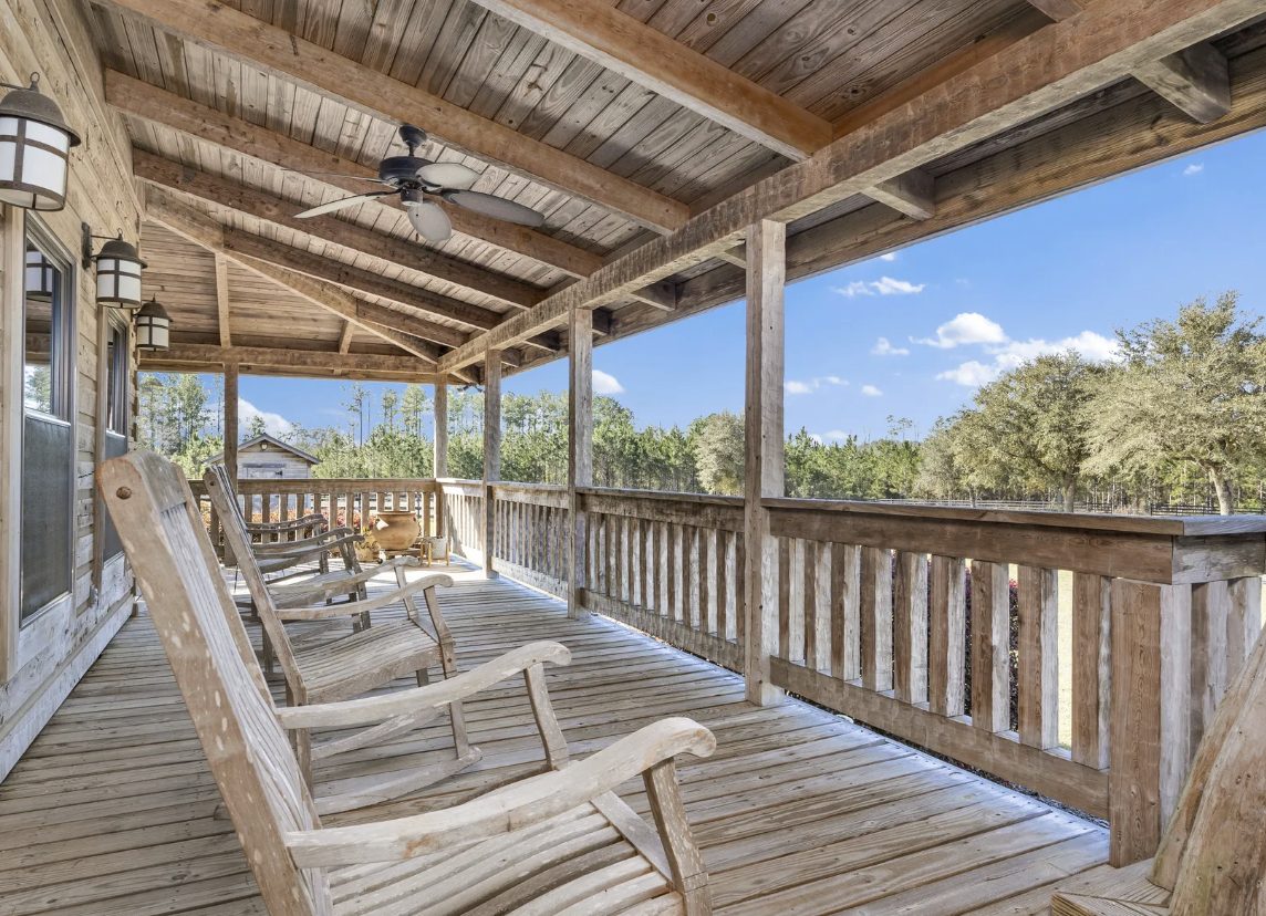 Rocking chairs on the porch