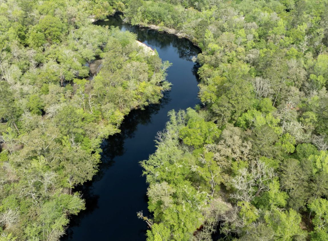 Aerial view of the St. Marys River