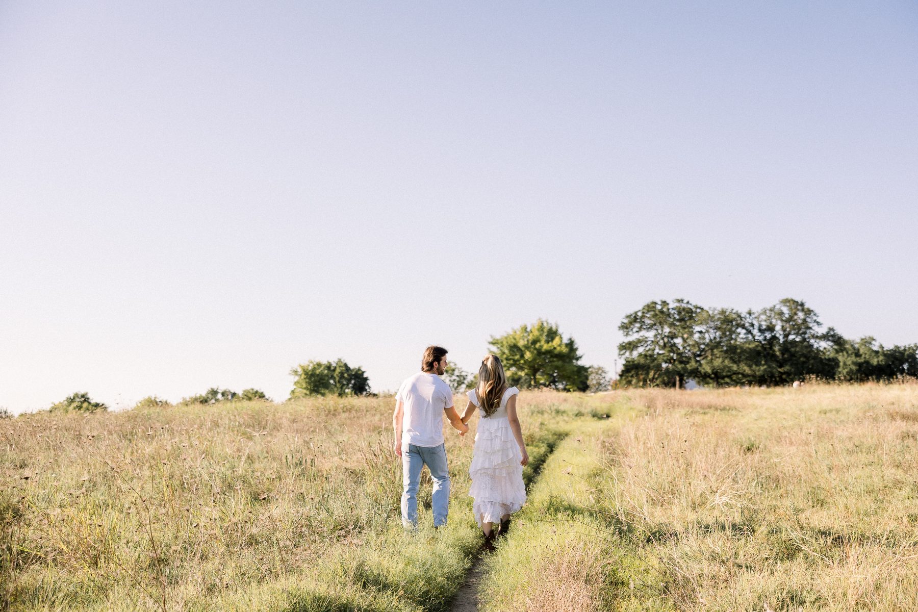 Couple framed in a portrait at the ranch